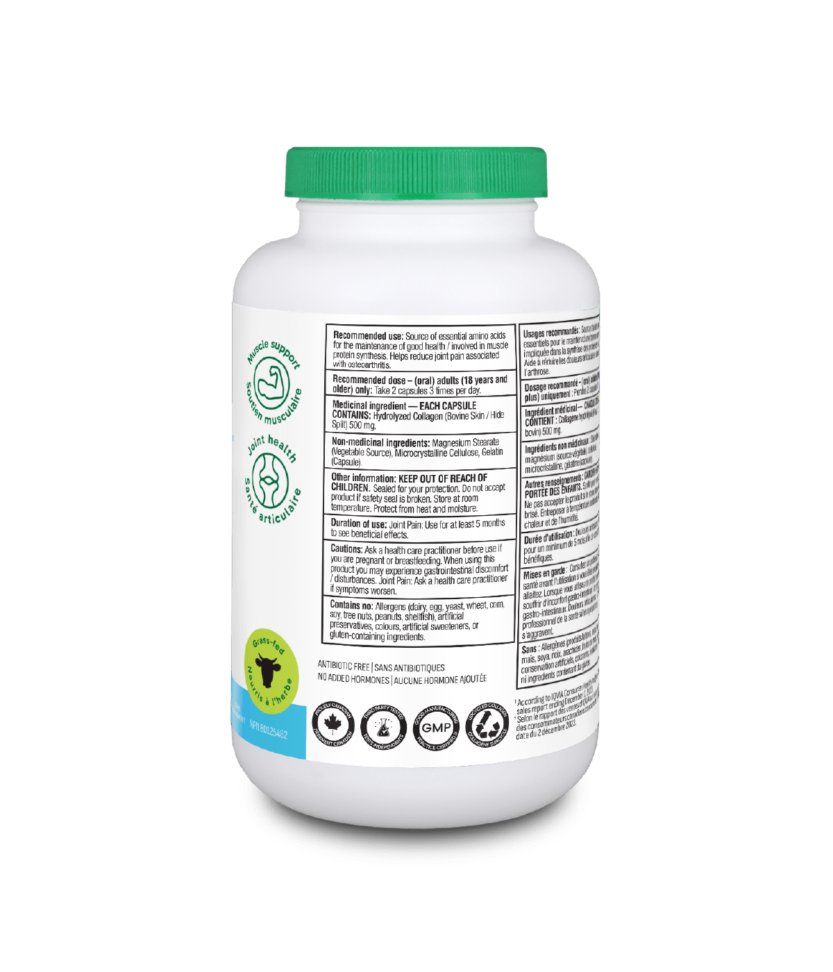 6x Organika Enhanced Collagen Original 500g, 240 Capsules Bundle