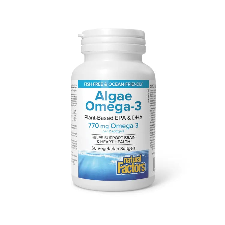 Natural Factors Algae Omega-3 770mg Canadian label sold by natvd.com vitamin shop