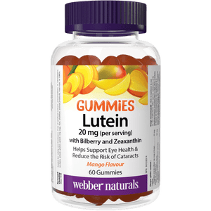 Webber Naturals Lutein Gummies with Bilberry & Zeaxanthin, 60 Gummies
