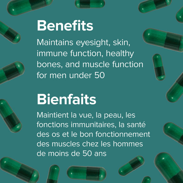 Webber Naturals  Men's Most Complete Multi 90 Vegetarian Capsules benefits