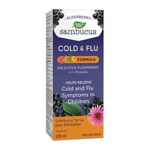 Nature's Way Kids Sambucus Cold and Flu Care, Syrup, 120ml