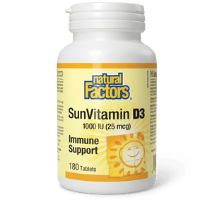 Natural Factors SunVitamin D3 Tablets 1000 IU