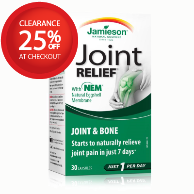 【clearance】Jamieson JointRelief Joint and Bone 30 capsules Exp: 11/2028 Dented Box