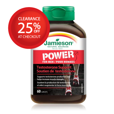 【clearance】Jamieson Power for Men - Testosterone Support 60 caplets EXP APR 2026