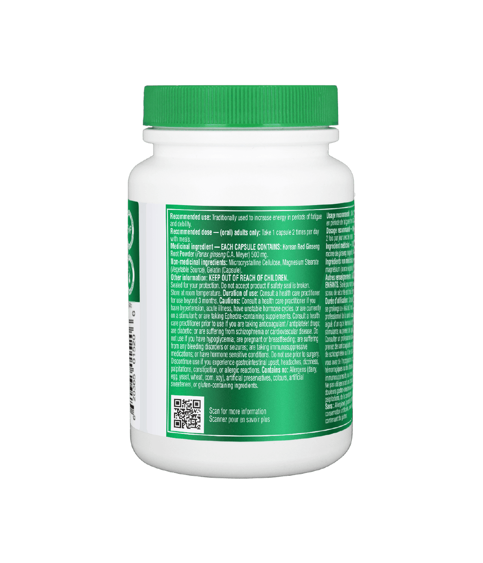 6x Organika Korean Red Ginseng 500mg 100 caps Bundle