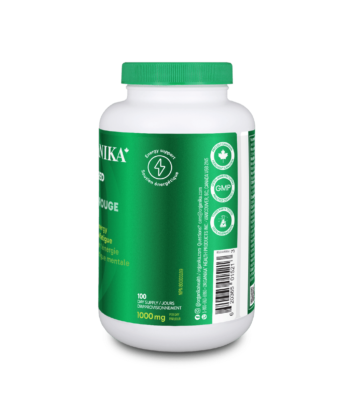 [優惠組合] 6瓶x Organika 韓國紅參（提高能量/免疫力） 500mg， 200 粒膠囊