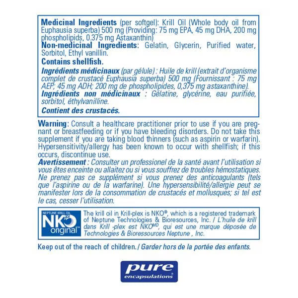 pure encapsulations Krill Plex Ingredients natvd.com
