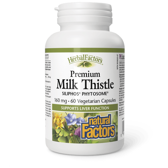 Natural Factors Premium Milk Thistle Siliphos Phytosome, 160mg, 60 caps
