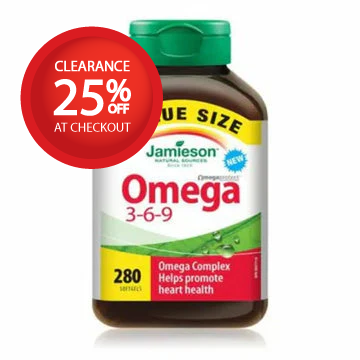 【清倉特價】Jamieson Omega 3-6-9 魚油，280 粒軟膠囊 有效期至2026年1月