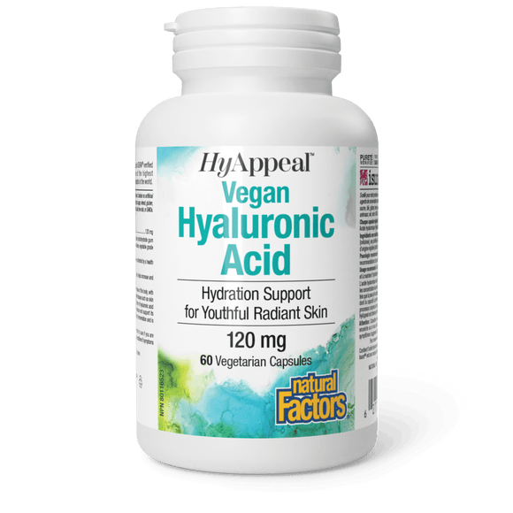 Natural Factors HyAppeal Vegan Hyaluronic Acid, 60 Vcapsules