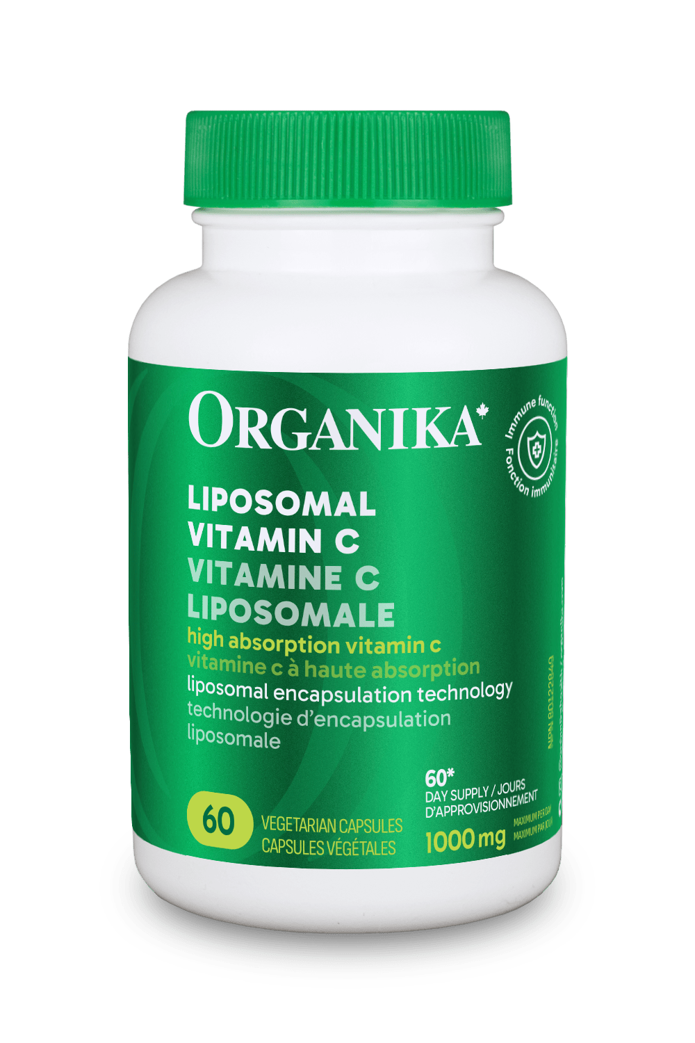 Organika  Liposomal Vitamin C 500mg 60 Vegetarian Capsules