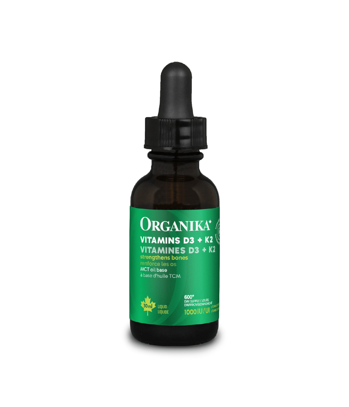 6x Organika Liquid Vitamins D3 + K2, 30ml Bundle