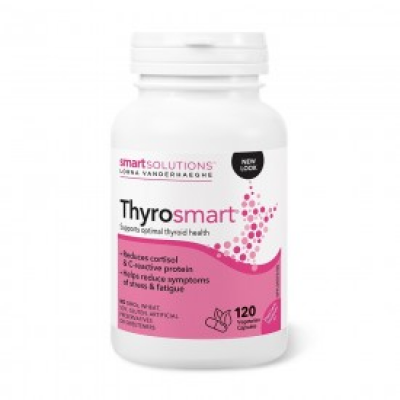 Thyrosmart supplement bottle on a white background