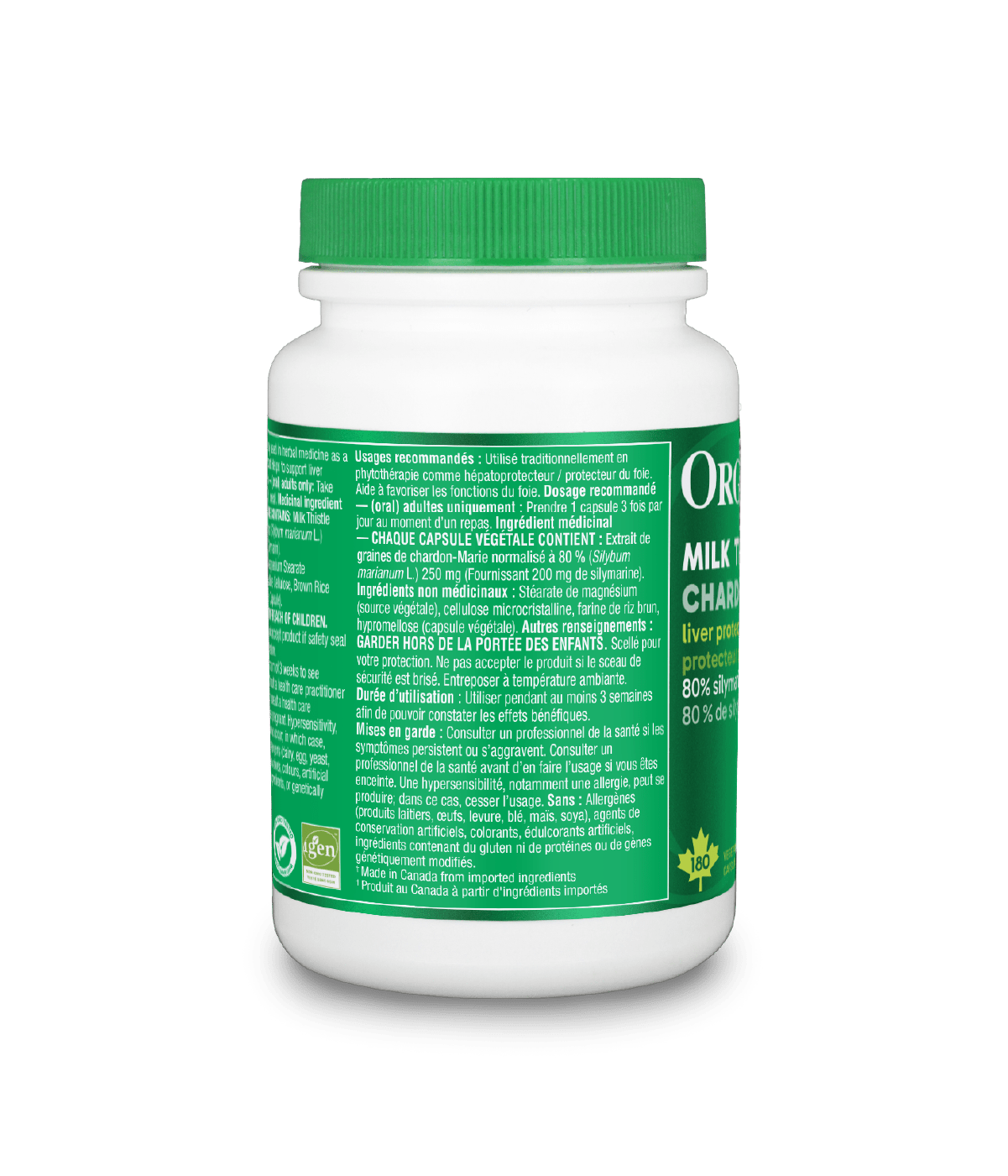 6x Organika Milk Thistle 250mg 180 vegetarian capsules Bundle