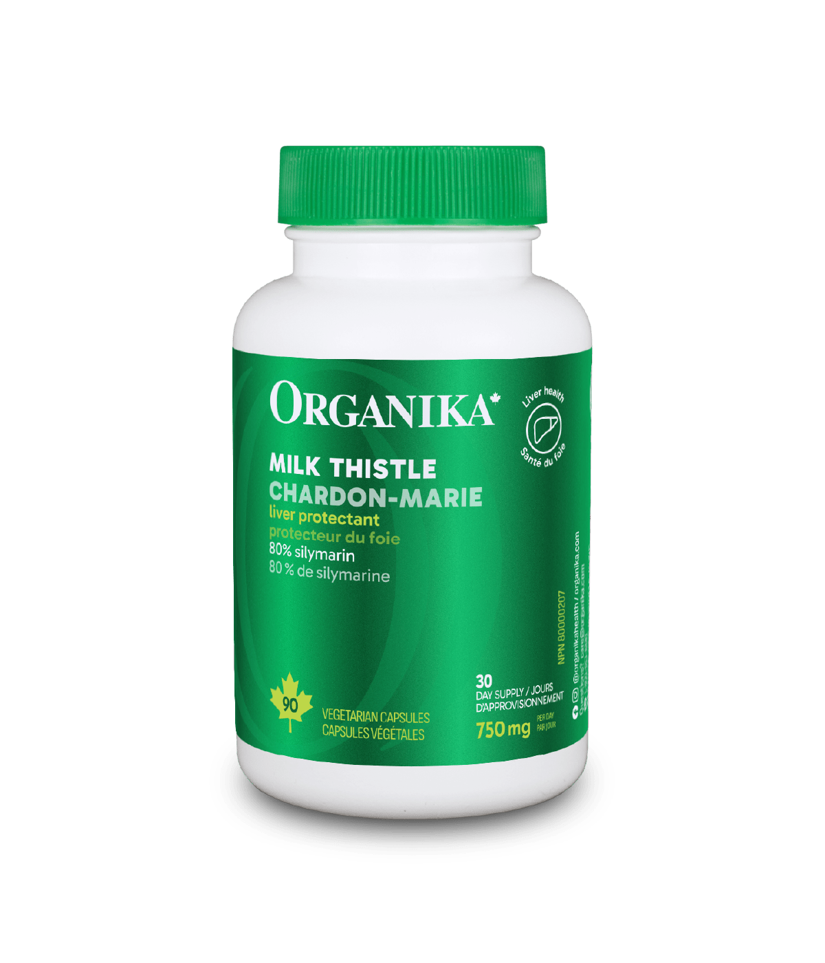 6x Organika Milk Thistle 250mg 90 vegetarian capsules Bundle