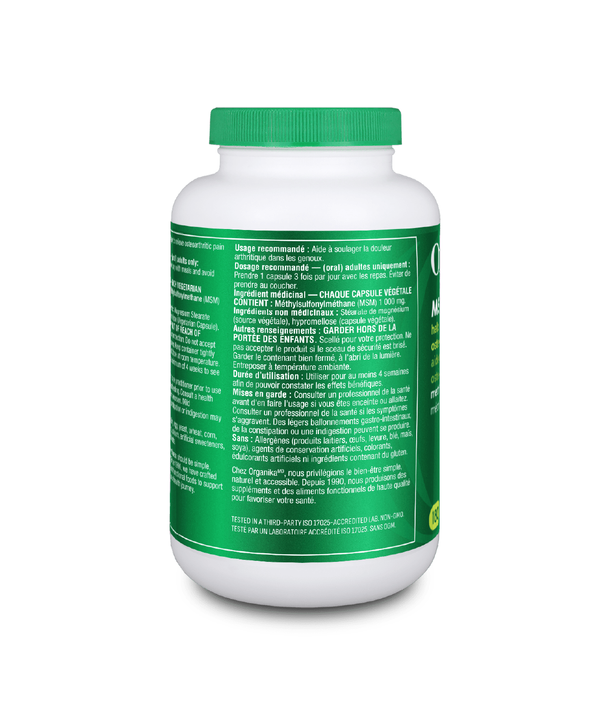 6x Organika MSM (Methyl-Sulfonyl-Methane) 1000 mg 180 veg capsules Bundle