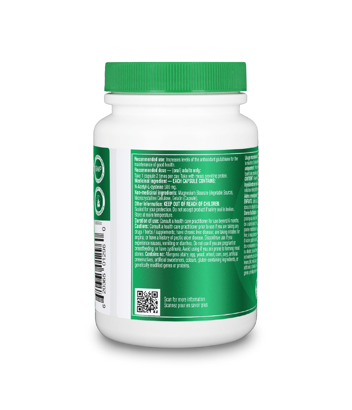 [优惠组合] 6瓶x Organika NAC（(N-Acetyl-L-Cysteine) 强效抗氧化排毒， 500 毫克，180 粒胶囊