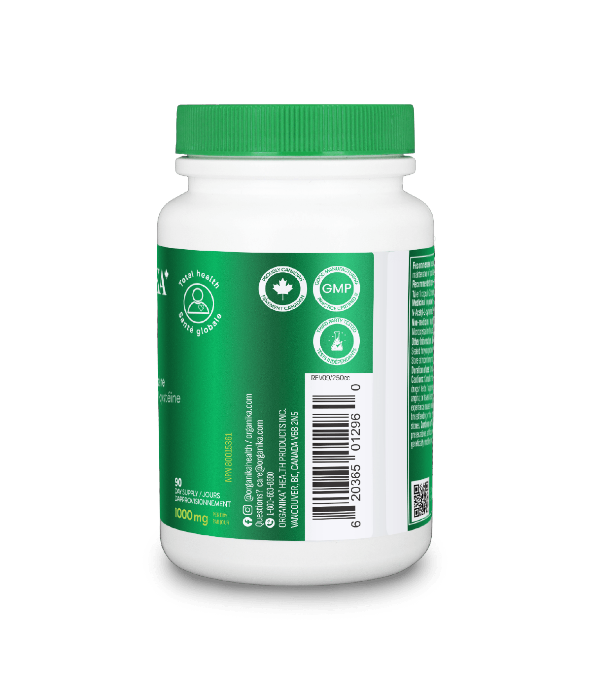 [优惠组合] 6瓶x Organika NAC（(N-Acetyl-L-Cysteine) 强效抗氧化排毒， 500 毫克，180 粒胶囊