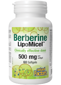 Natural Factors Berberine LipoMicel 500mg , 60 Softgels