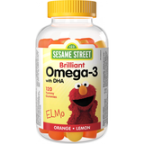 芝麻街 兒童聰明魚油 Omega-3 (含DHA) 檸檬/橙口味，120 粒軟糖