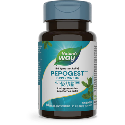 Nature's Way Pepogest Peppermint Essential Oil 60 softgels bottle