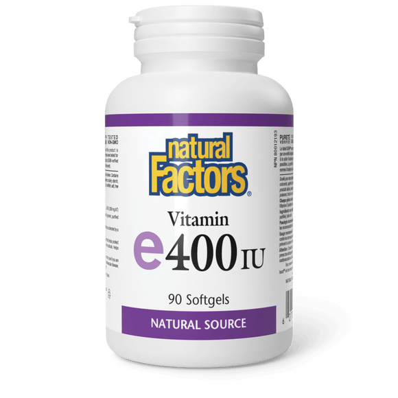 Natural Factors Vitamin E, 400IU, 90 Softgels