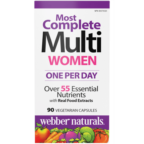 Webber Naturals Women's Most Complete Multi 90 Vegetarian Capsules Canadian version