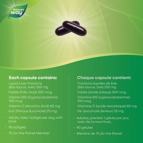 Nature's Way Ultimate Iron Each capsule contains