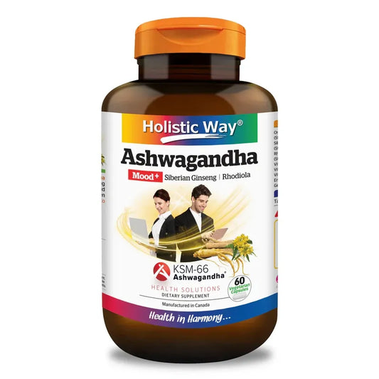 Holistic Way Ashwangandha Mood+，60粒素食膠囊