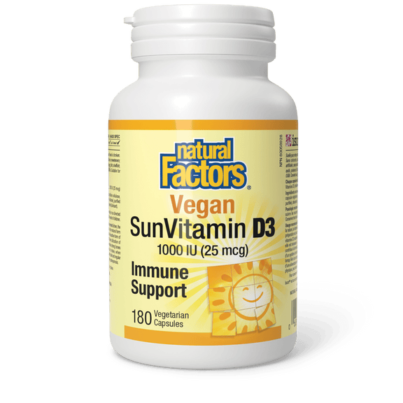 Natural Factors Vegan Vitamin D3, 180 vcaps