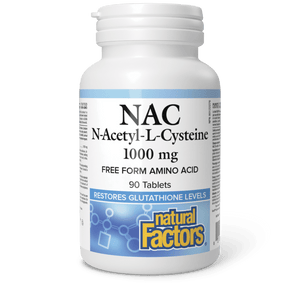Natural Factors N-Acetyl-L-Cysteine Amino Acid 1000 mg, 90 tablets