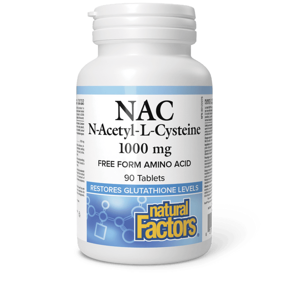 Natural Factors N-Acetyl-L-Cysteine Amino Acid 1000 mg, 90 tablets
