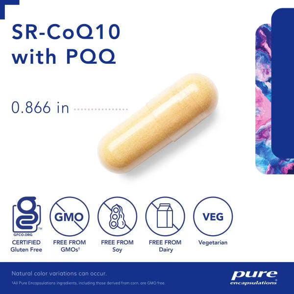 Pure Encapsulations专利型MicroActive辅酶Q10+PQQ胶囊 60粒 维护心脑血管健康 提升大脑认知