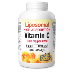 Liposomal high absorption Vitamin C supplement bottle on a white background natvd.com