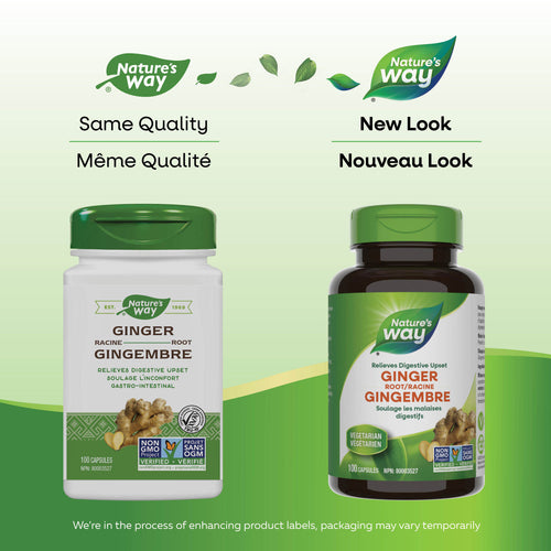 Nature's Way Ginger Root, 100 capsules Old new packaging