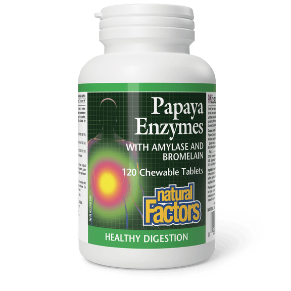 Natural Factors Papaya Enzymes, 120 Chewable Tablets