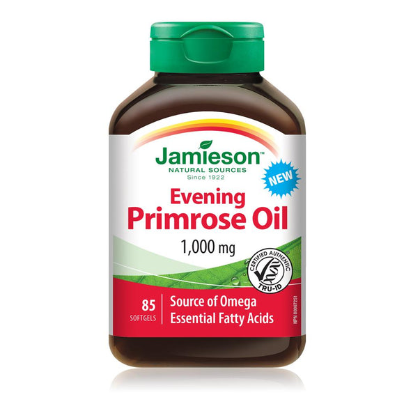【clearance】Jamieson Evening Primrose Oil 1000 mg 85 softgels EXP: 04/2025