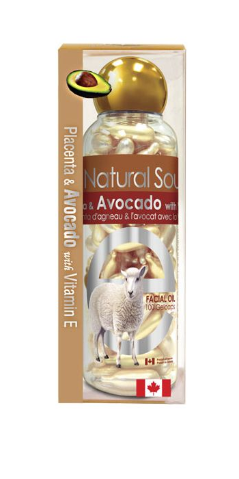 Bill Beauty Lamb Placenta Facial Moisturizer with Avocado 100 gelcaps Canada