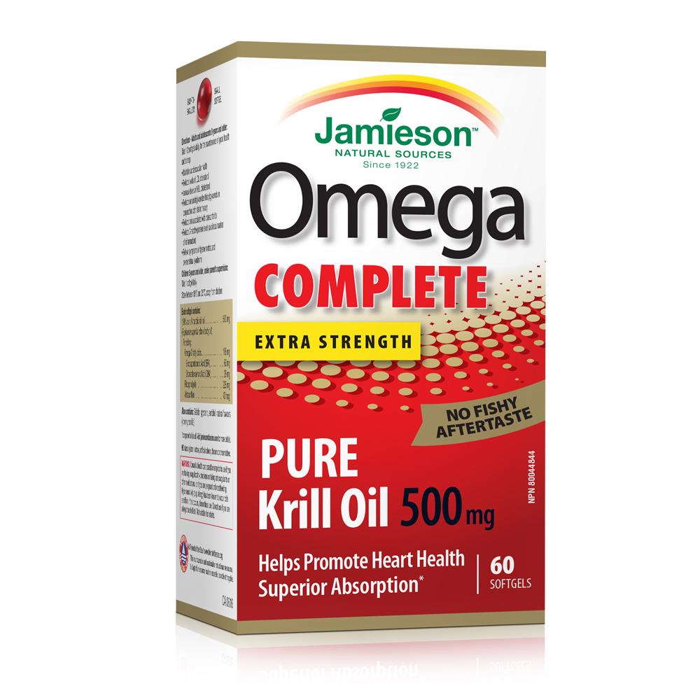 健美生 Jamieson Omega Complete™ Extra Strength Super Krill 500 mg, 60 softgels 