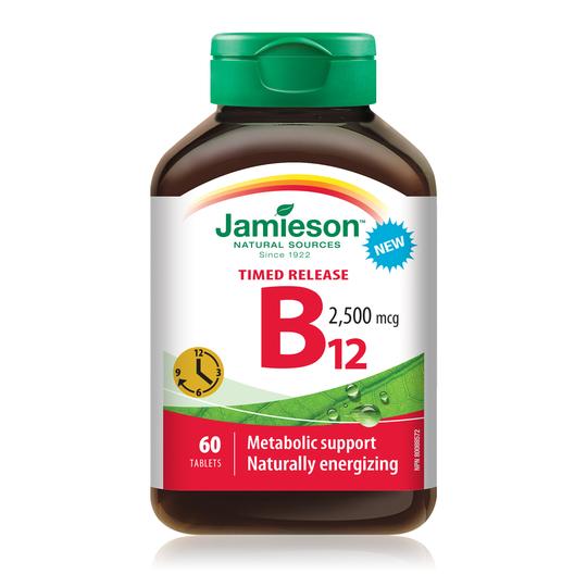 Jamieson Vitamin B12 2,500mcg Time Release, 60 tabs