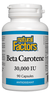 Natural Factors β-胡蘿蔔素, 30,000IU, 90膠囊