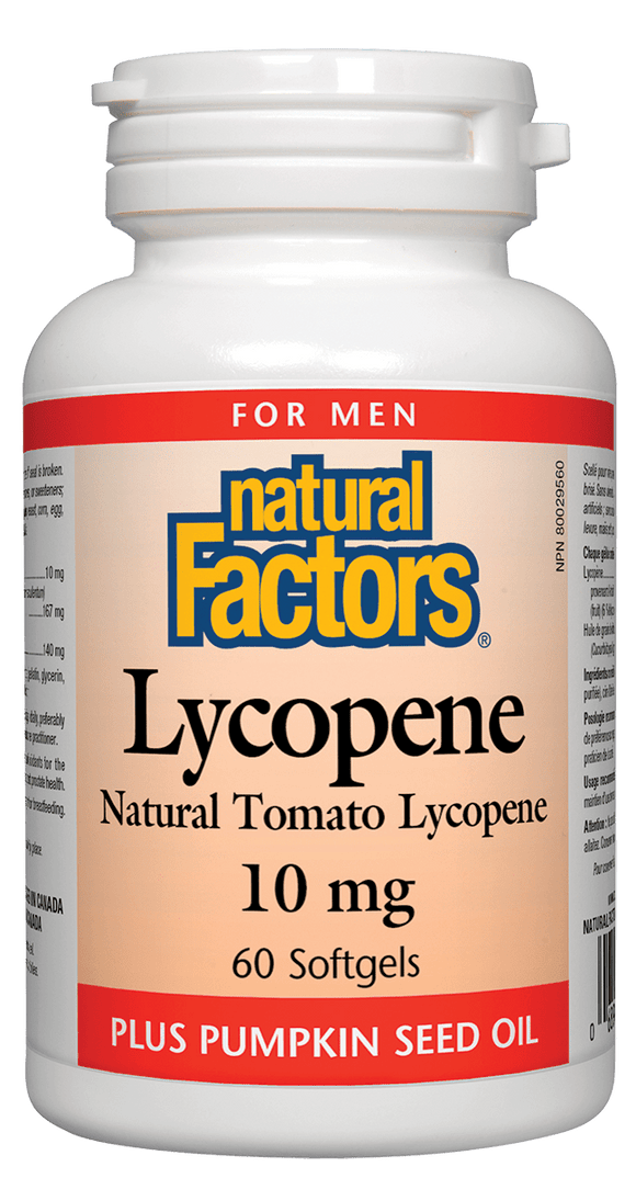 Natural Factors Lycopene, 10 mg, 60 softgels