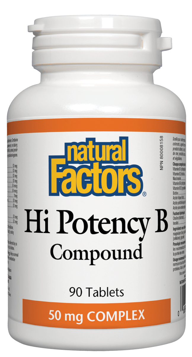 然自自然 Natural Factors Hi Potency B Complex 50 mg 90 tablets