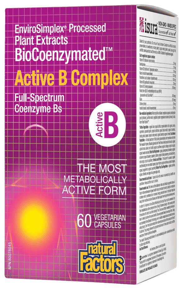 Natural Factors BioCoenzymated Active B Complex, 60 vcaps