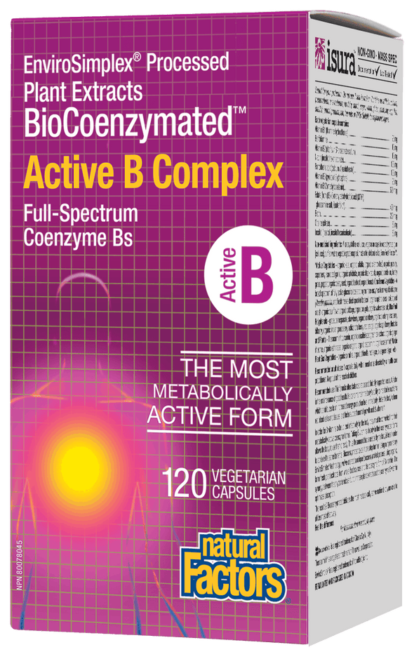 Natural Factors BioCoenzymated Active B Complex, 120 vcaps