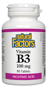 Natural Factors, Vitamin B3, 100 mg, 90 tablets