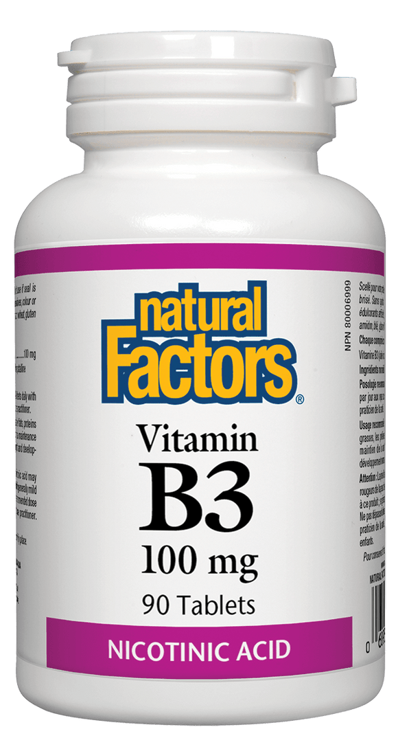 Natural Factors, Vitamin B3, 100 mg, 90 tablets