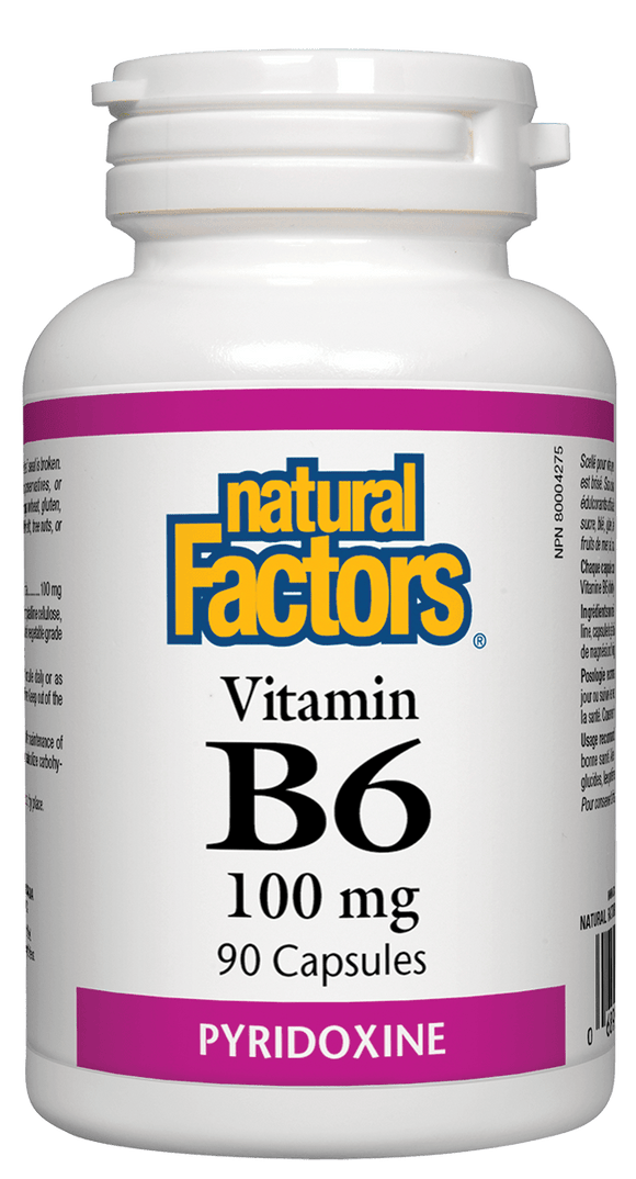 Natural Factors Vitamin B6 100 mg ，90 capsules
