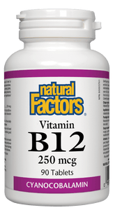 Natural Factors B12 , 250mcg, 90 tabs