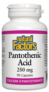 Natural Factors Pantothenic Acid, 250mg, 90 caps